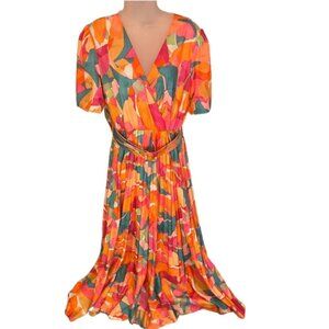 Mabell Vintage Multicolored dress is size large